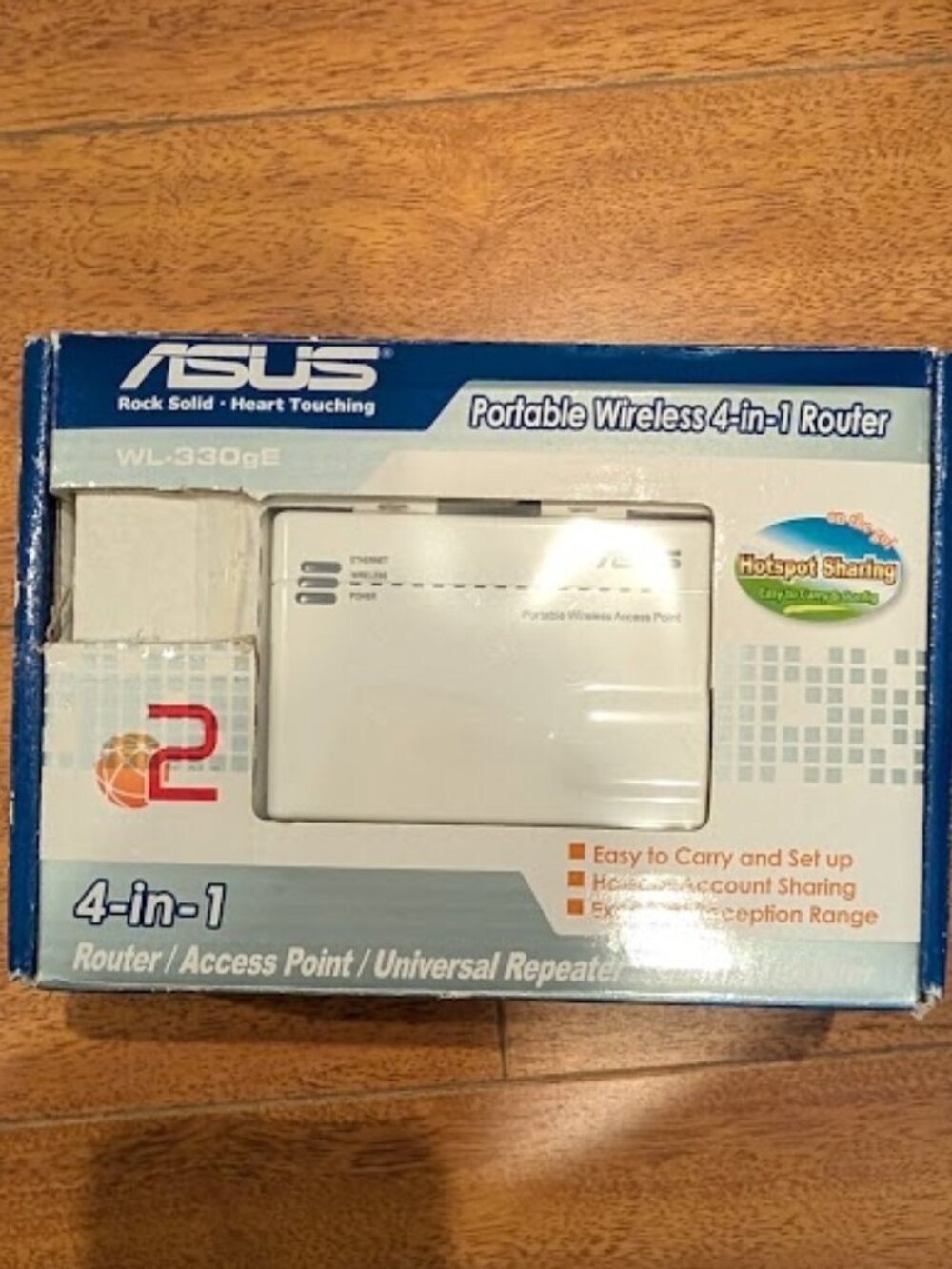 ASUS WL‑330gE Portable Wireless 4‑in‑1 Router – Used, Great Condition